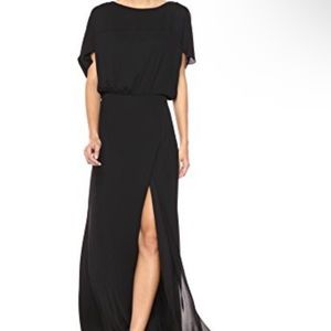 Halston Heritage Blouson Too Cape sleeve gown S